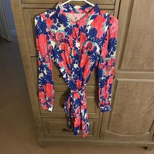 Lilly Pulitzer Pink and Blue Floral Dress